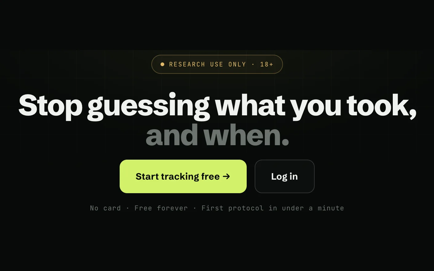 The Peplab website: Stop guessing what you took, and when.